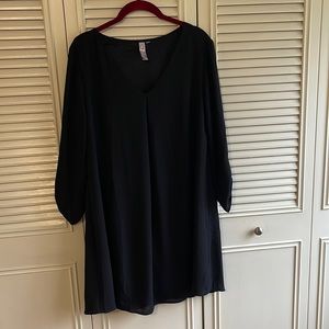 Boutique dress, brand Alya. Size M. Black chiffon, 3/4 length sleeve